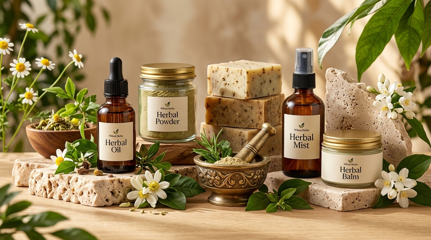 Wilson Herbs Botanical Essence Bottles & Artisan Soaps